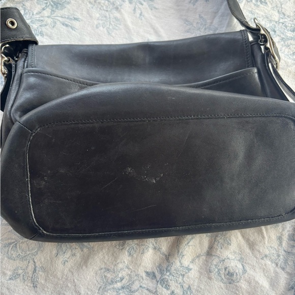 Coach Vintage Leather Legacy Saddle Flap Black City Crossbody Bag 9332 - Picture 3 of 11